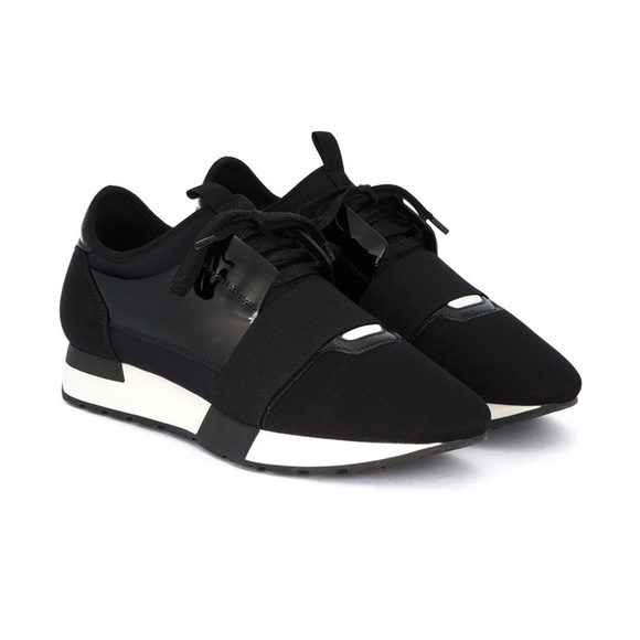 Balenciaga Black Race Runner Sneakers - Picture 1 of 4